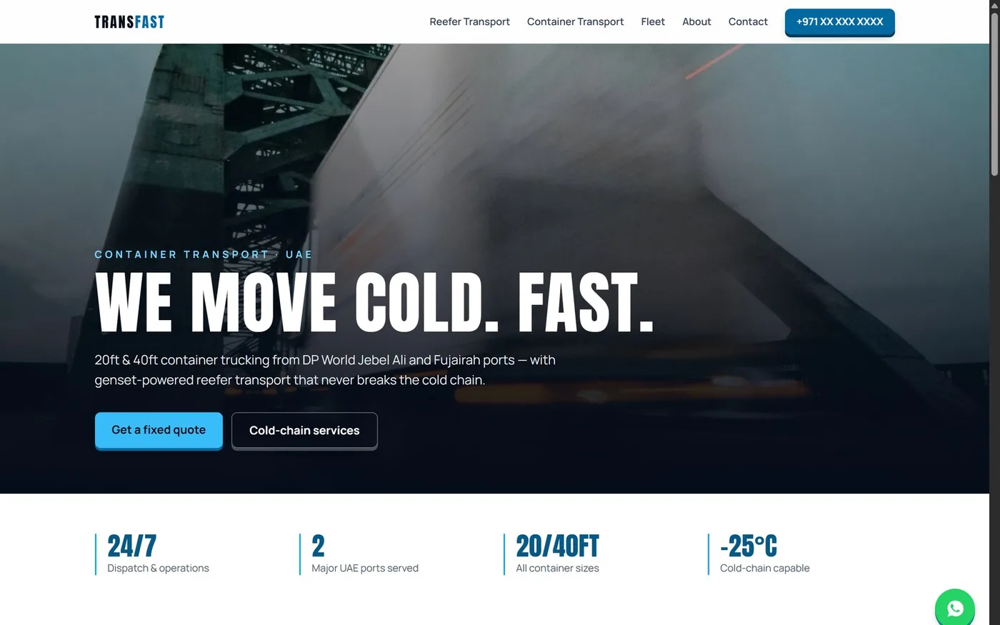 transfast.ae — the finished 10-page site referenced throughout this guide